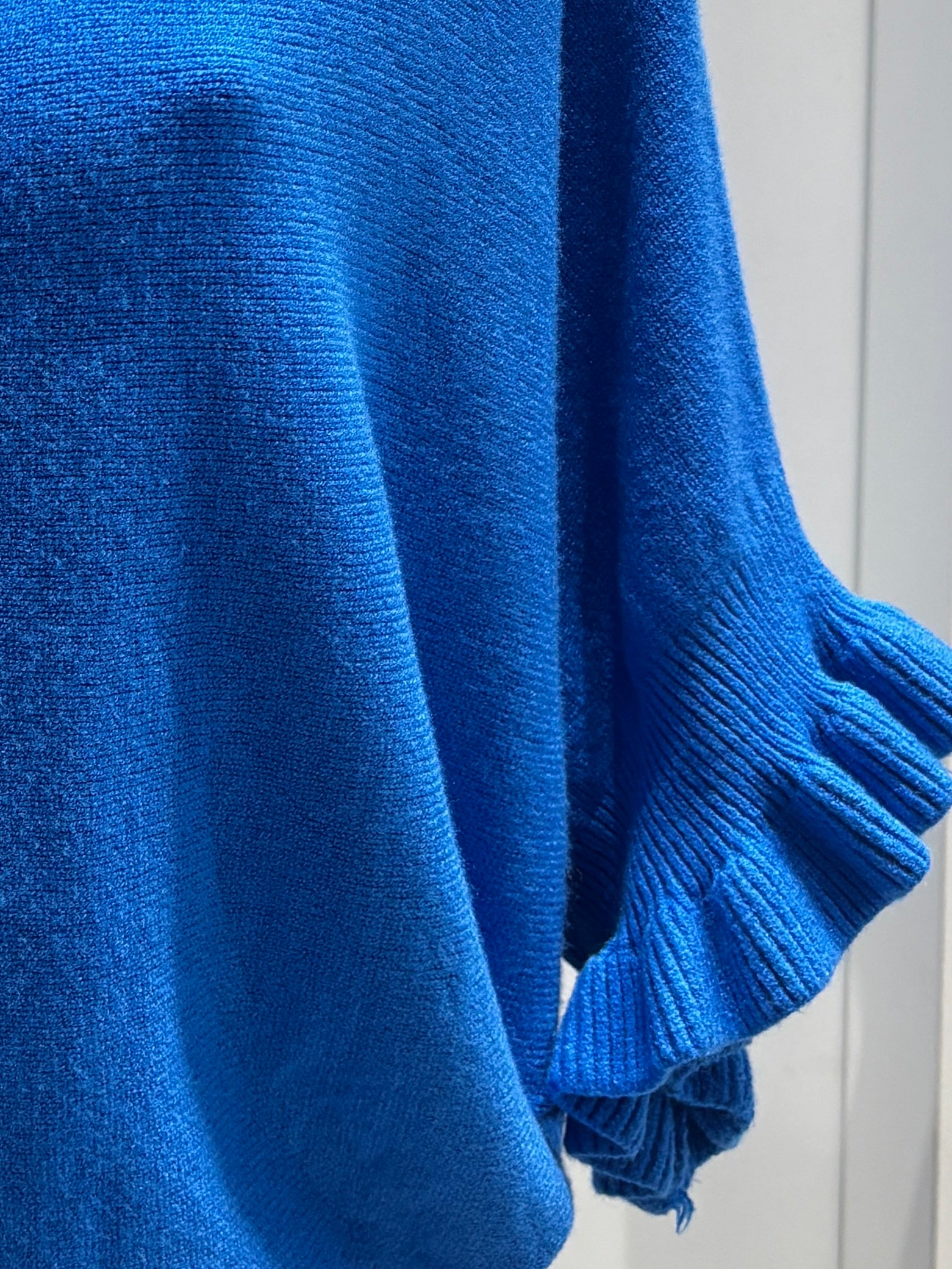 Spring/Summer Sweater, Short Sleeve, Petal-Shaped Sleeves, V-Neck, Casual art.sy8193