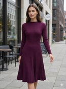 Long skirt sweater with fitted waist and long sleeves art.5201