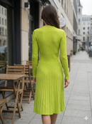 Long skirt sweater with fitted waist and long sleeves art.5201