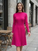 Long skirt sweater with fitted waist and long sleeves art.5201