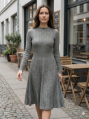 Long skirt sweater with fitted waist and long sleeves art.5201