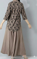 Spring/Summer Sweater, Jacquard, Polo Collar, Tie-Waist, Long, Button-Up Cardigan, art.6896