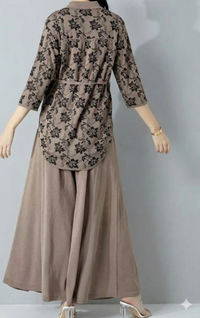 Spring/Summer Sweater, Jacquard, Polo Collar, Tie-Waist, Long, Button-Up Cardigan, art.6896