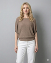 Short-sleeved, batwing sleeves, faux pockets, crew-neck, casual. art.8520