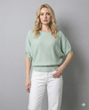 Short-sleeved, batwing sleeves, faux pockets, crew-neck, casual. art.8520
