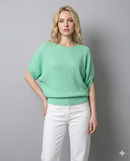 Short-sleeved, batwing sleeves, faux pockets, crew-neck, casual. art.8520