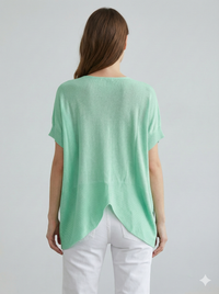 Short-sleeved,cross,  V-neck, casual. art.6806