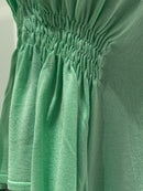 Short-sleeved,Pleats, single-sided slit, V-neck, casual. art.6906