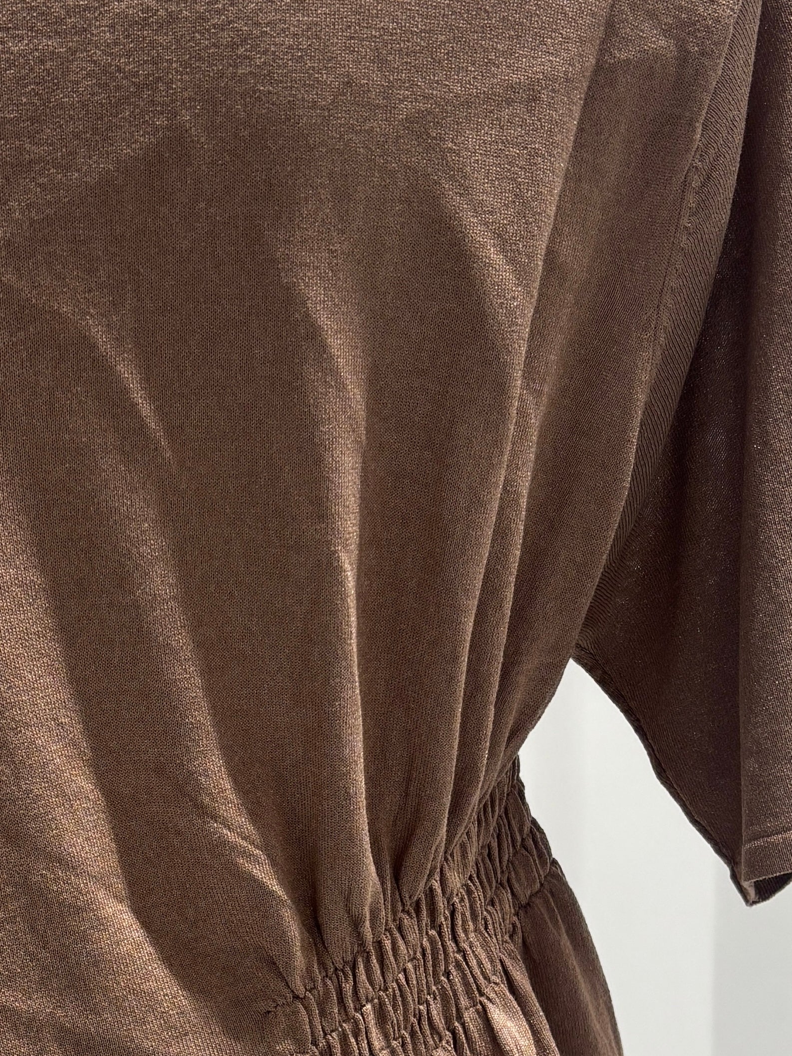 Short-sleeved,Pleats, single-sided slit, V-neck, casual. art.6906