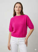 Like alpaca Short-sleeved crew neck Suitable for early spring art.8862