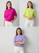 Like alpaca Short-sleeved crew neck Suitable for early spring art.8862