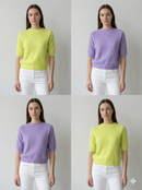 Like alpaca Short-sleeved crew neck Suitable for early spring art.8862