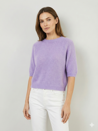 Like alpaca Short-sleeved crew neck Suitable for early spring art.8862