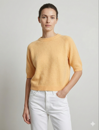 Like alpaca Short-sleeved crew neck Suitable for early spring art.8862