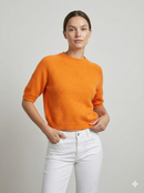 Like alpaca Short-sleeved crew neck Suitable for early spring art.8862