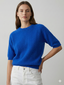 Like alpaca Short-sleeved crew neck Suitable for early spring art.8862