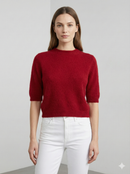 Like alpaca Short-sleeved crew neck Suitable for early spring art.8862
