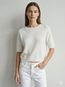 Like alpaca Short-sleeved crew neck Suitable for early spring art.8862