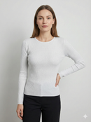 Crew-neck base layer sweater lurex rc089