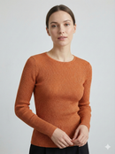 Crew-neck base layer sweater lurex rc089