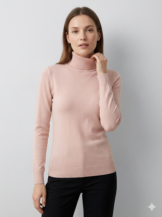 High-neck long sleeves base sweater rc067