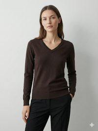 V-neck long sleeves base sweater rc062