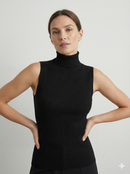High-necked sleeveless base layer sweater  rc070