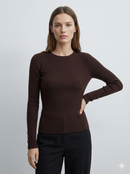 Crew-necked long sleeves base layer sweater rc077