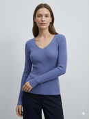 V-necked long sleeves base layer sweater rc072