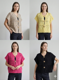 Sweater vest with metal buttons, sleeveless art.21611