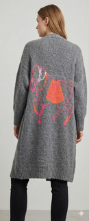 Horse. Jacquard pattern on the back. Sweater/Coat art. 21377