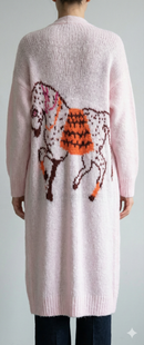 Horse. Jacquard pattern on the back. Sweater/Coat art. 21377