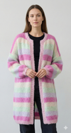 Color-blocked sweater coat art. 21385