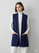 Women's Cardigan Sleeveless pocket art rc008