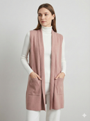 Women's Cardigan Sleeveless pocket art rc008