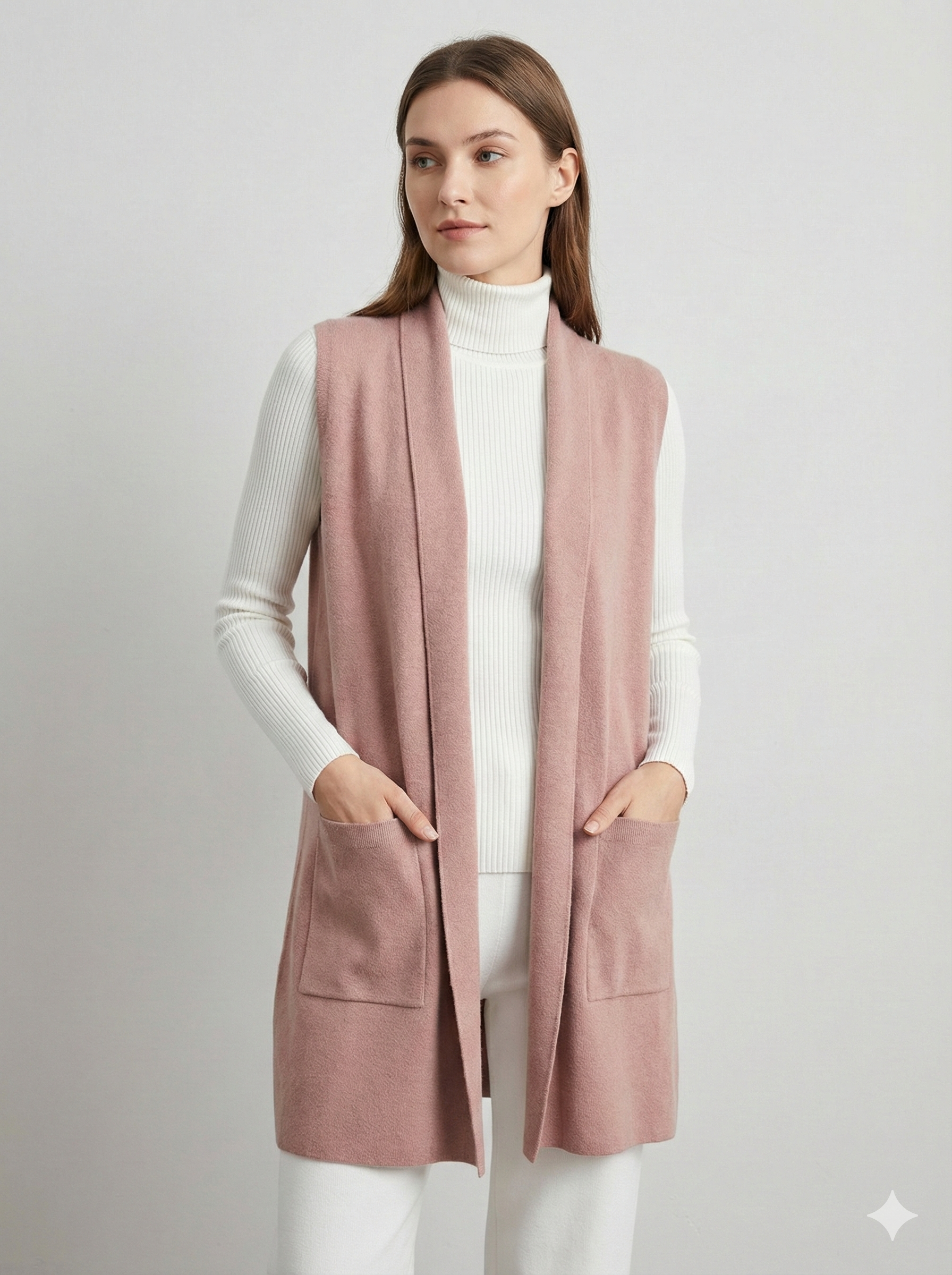 Women's Cardigan Sleeveless pocket art rc008