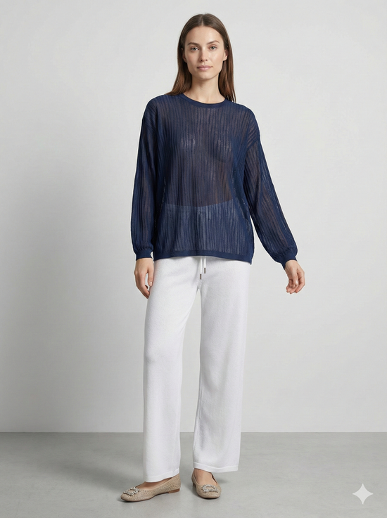 Spring/Summer Exquisite Jacquard Dry Sweater art A8505