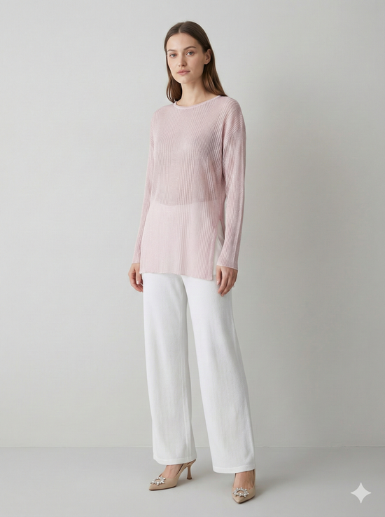 Crew-neck cardigan lurex 35210