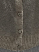 Lyocell linen V-neck cardigan sweater 92312