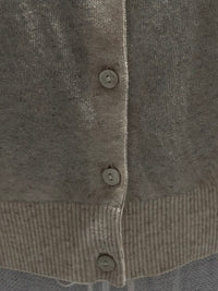 Lyocell linen V-neck cardigan sweater 92312