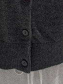 Lyocell linen V-neck cardigan sweater 92312