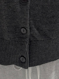 Lyocell linen V-neck cardigan sweater 92312