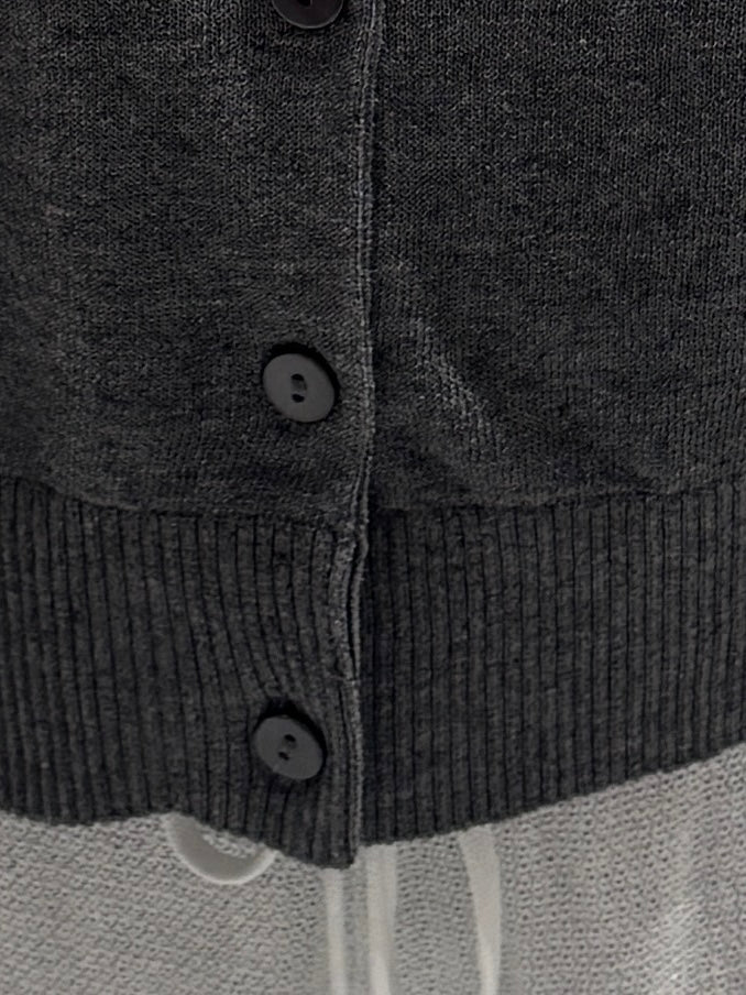 Lyocell linen V-neck cardigan sweater 92312