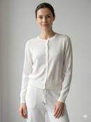 Lyocell linen V-neck cardigan sweater 92312