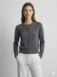 Lyocell linen V-neck cardigan sweater 92312