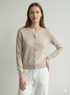 Lyocell linen V-neck cardigan sweater 92312