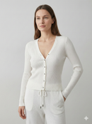 100% Wool, Cardigan, Women's Sweater, Spring/Autumn A1608