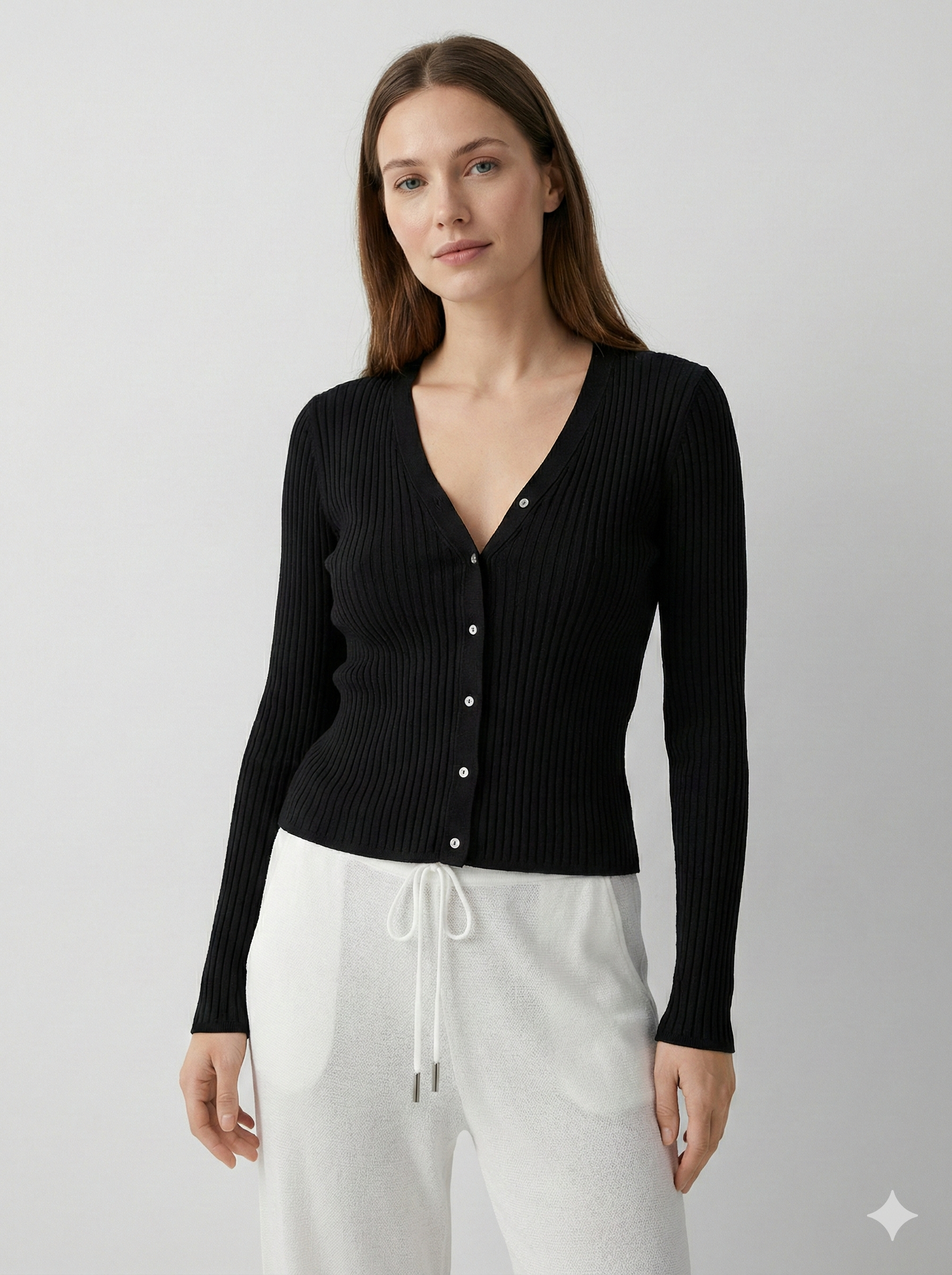 100% Wool, Cardigan, Women's Sweater, Spring/Autumn A1608