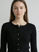 Pearl button cardigan A8911