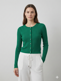 Pearl button cardigan A8911